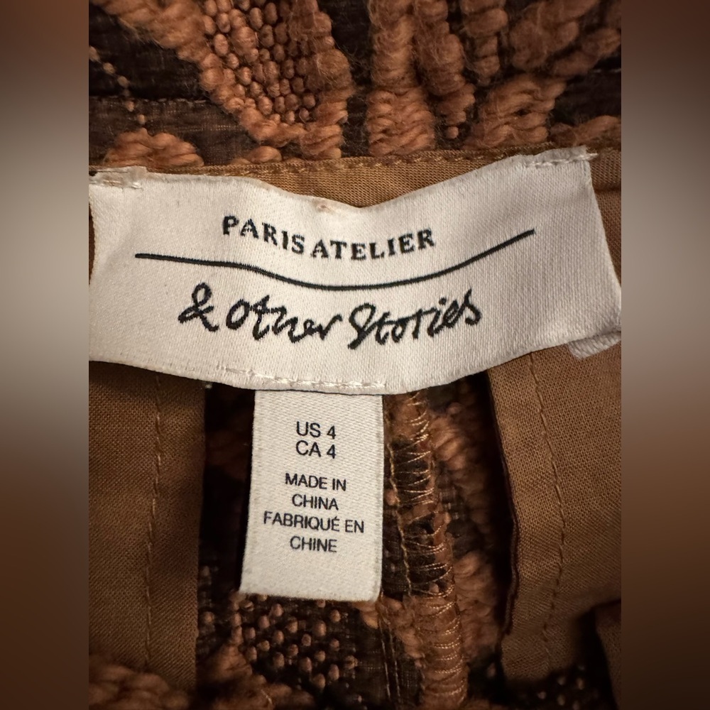 & OTHER STORIES Paris Atelier Jacquard Shorts Size 4 - Picture 6 of 7